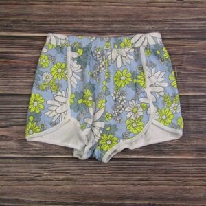 Wildfox NEW Womens Small Blue White Yellow Floral Shorts Lounge